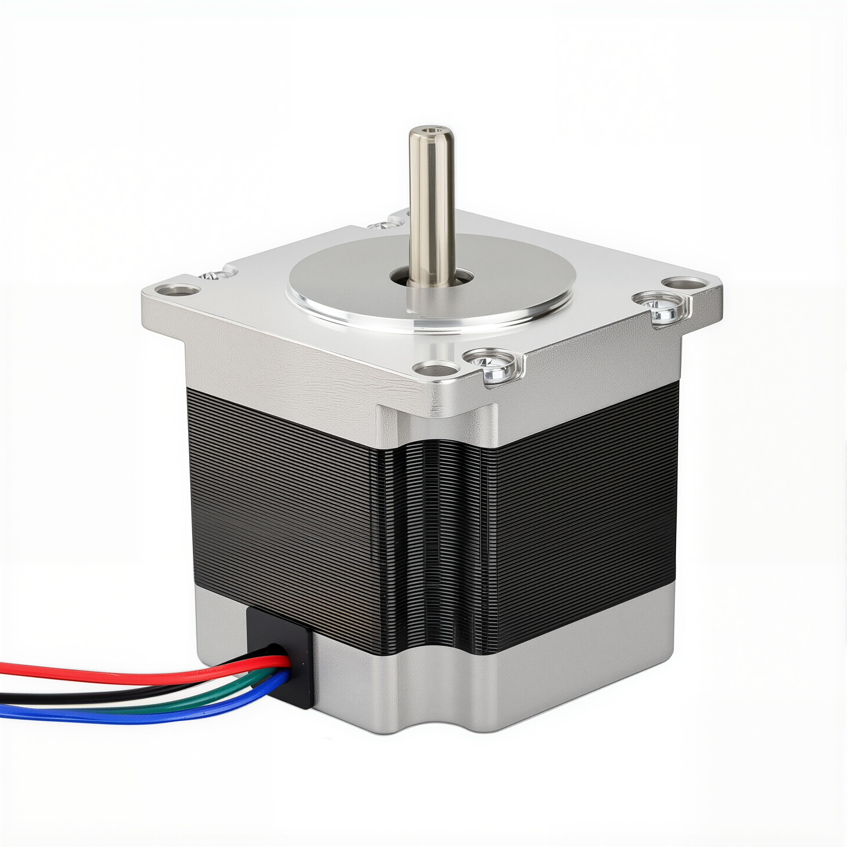 23 Single Shaft Bipolar Stepper Motor,1.8°Step,90N·cm Torque,2A Current,52mm Body,4-Wire