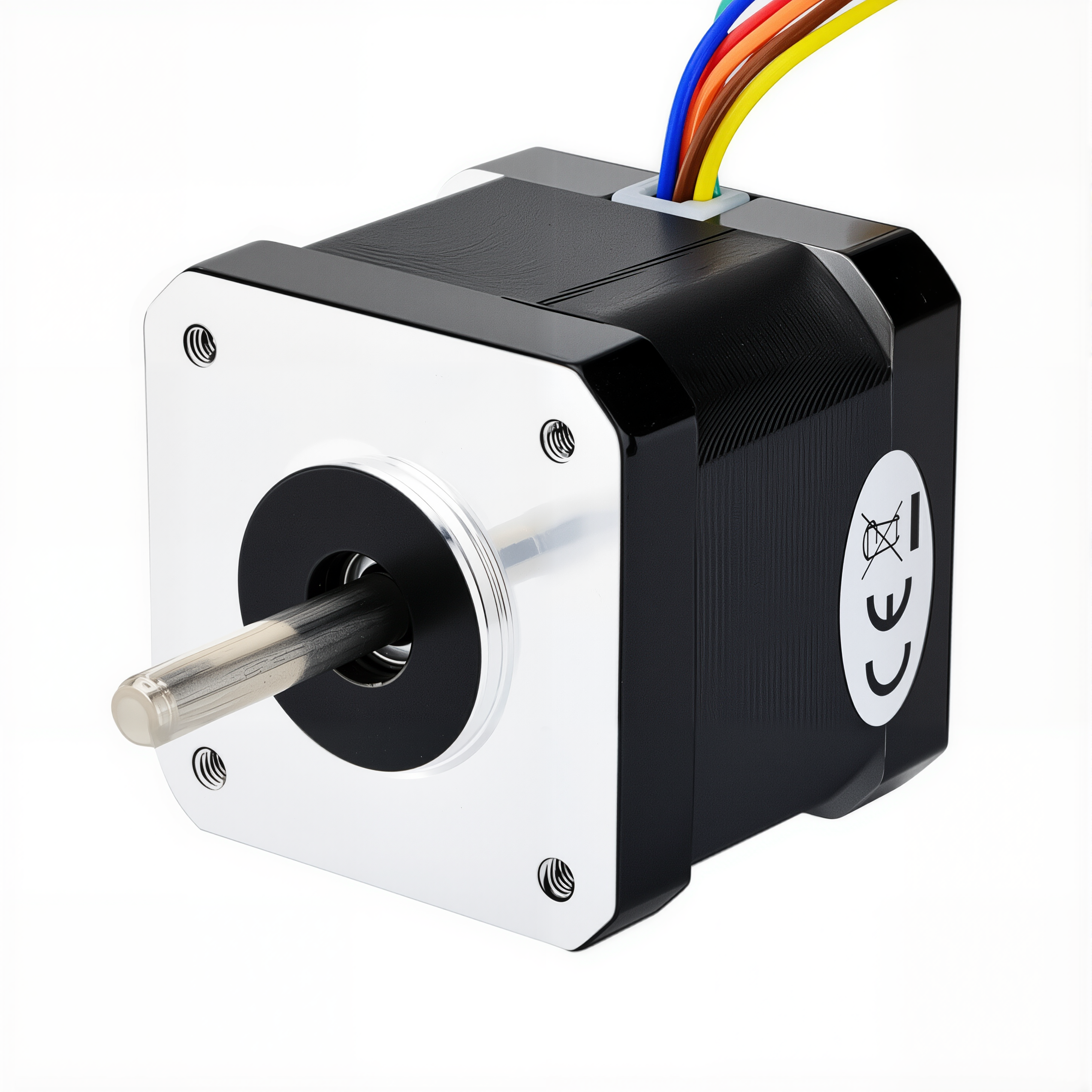 17 Single Shaft Unipolar Stepper Motor,0.9°Step,26N·cm Torque,0.8A Current,40mm Body,6-Wire